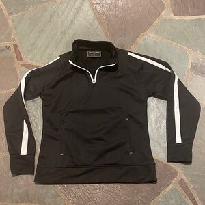 Black Quarter-Zip Ladies Top